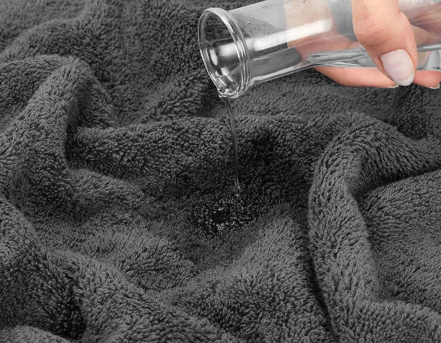 Soft Linen Luxury 4 Piece Bath Towel Set,600 GSM  Cotton Turkish Bath Towels 07FC0E-D4 - KOEEK