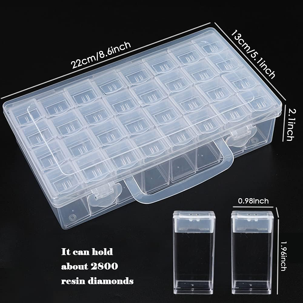 ny 32 Grids Diamond Painting Drill Lagringsbeholdere, Diamond Organizer Case Embro