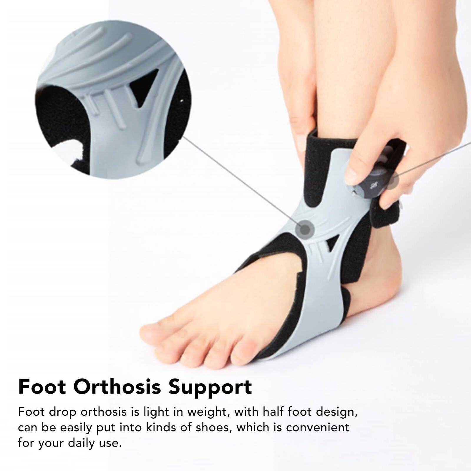 new (Left Foot L)Ankle Orthosis Support Foot Drop Brace Buckle Posture ABE koeek - KOEEK