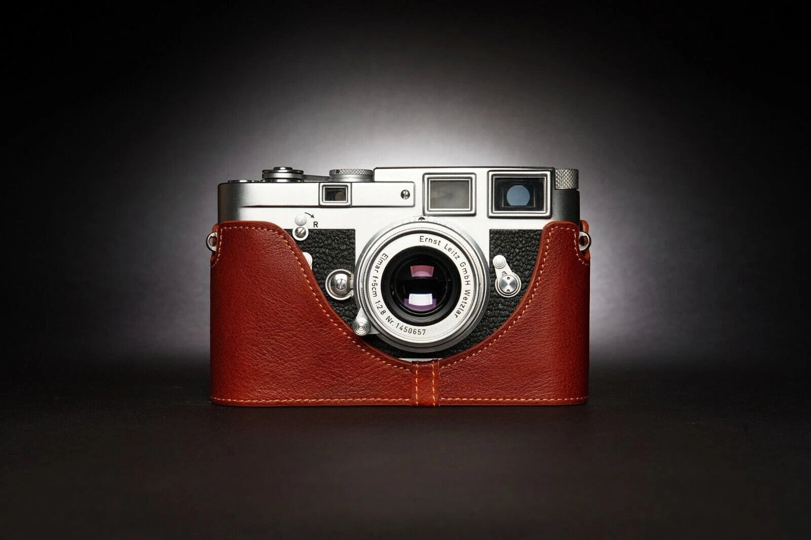 Real  Leather Half Camera Case Bag Cover for Leica MP M6 M4 M3 M2 M1 MDa 07FC0E-D4 - KOEEK
