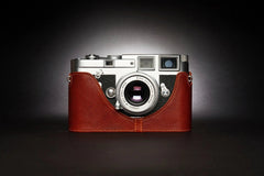 Real  Leather Half Camera Case Bag Cover for Leica MP M6 M4 M3 M2 M1 MDa 07FC0E-D4 - KOEEK
