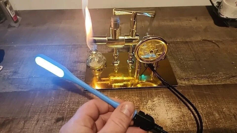 Hot Air Stirling Engine Model Toy Micro Motor Power Generator Engine Motor DIY 07FC0E-D4 - KOEEK