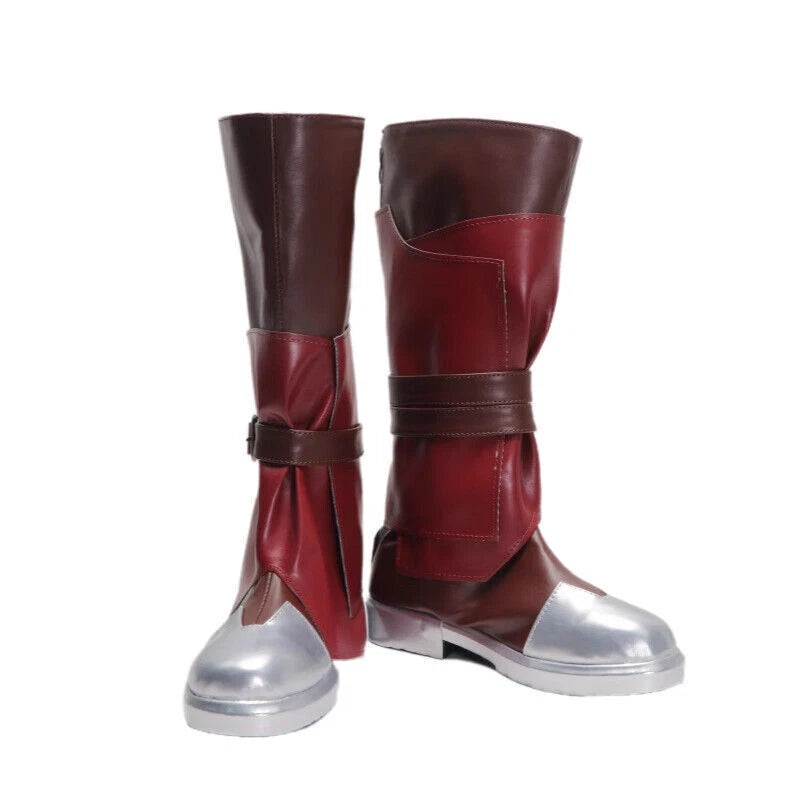 Game LOL Arcane: League of Legends Zaun Ekko Cosplay Shoes Zipper PU Long Boots 07FC0E-D4 - KOEEK
