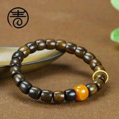 Woman Fashion Natural Wood Prayer Beads Birthday Gift  Bracelet Jewelry 07FC0E-D4 - KOEEK