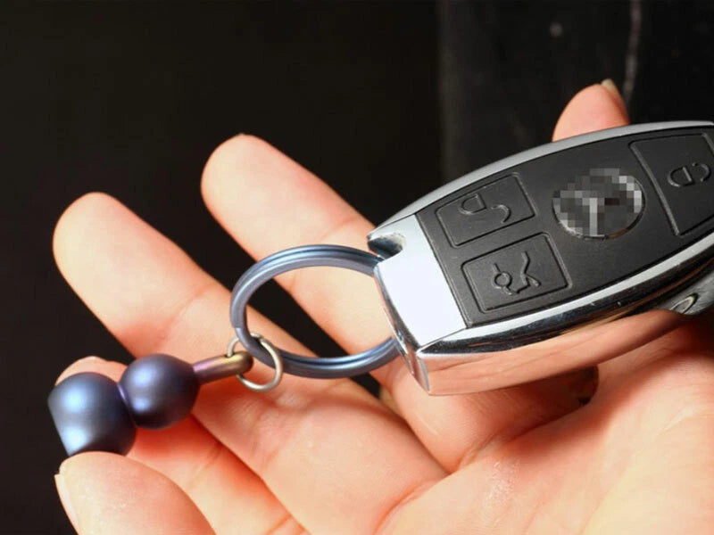 EDC Titanium Gourd Keychain Pendant DIY Necklace Zipper Head Car Decoration Tool 07FC0E-D4 - KOEEK