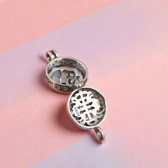 Small Hollow Box Pendant Koi Fish Lotus Pendant 07FC0E-D4 - KOEEK