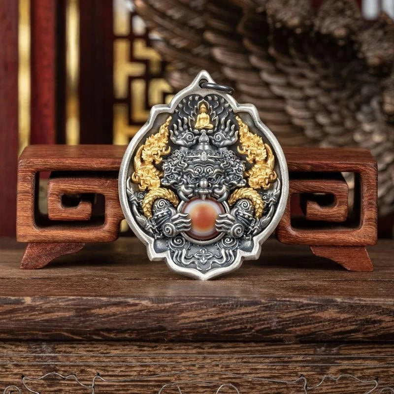 Tibetan Vintage Handmade Distressed Pendant Necklace 07FC0E-D4 - KOEEK