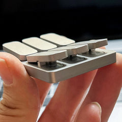 6 Keys 9 Keys Piano Key Fidget Toy Creative Stainless Steel Seesaw Fidget Slider 07FC0E-D4 - KOEEK