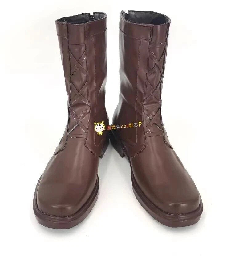 86- Eighty Six - Shinei·Nouzen Cosplay Anime PU Shoes Zip up Long Boots All Size 07FC0E-D4 - KOEEK