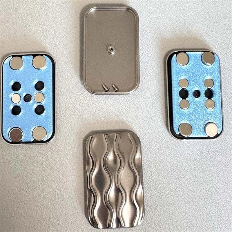 EDC Fidget Slider 3D Wavy Line Titanium Alloy Mechanical Push Haptic Slider Toys 07FC0E-D4 - KOEEK