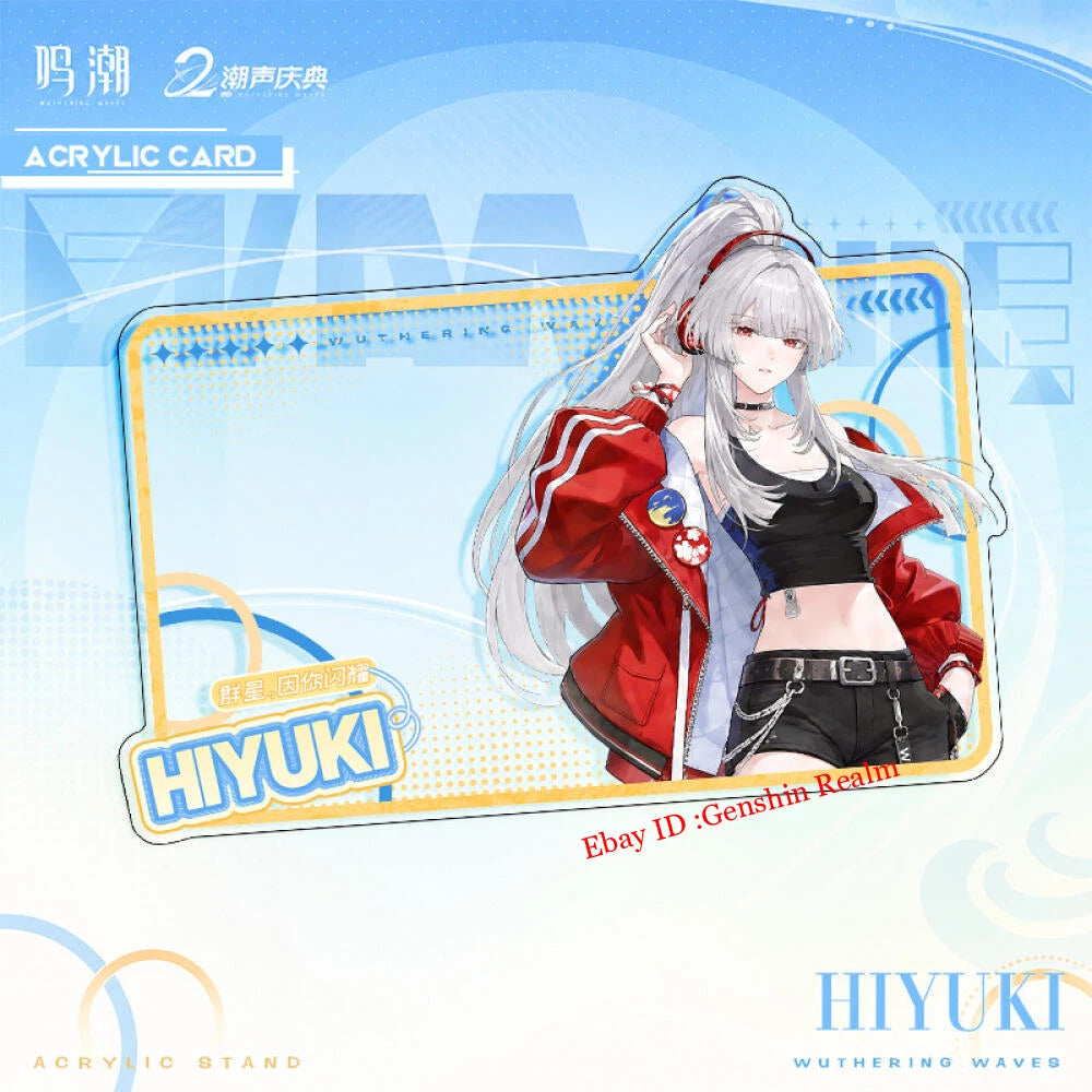 4Pcs/Set Anime Wuthering Waves Photo Prop Transparent Card Decor Collection Gift 07FC0E-D4 - KOEEK