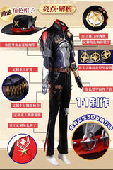 Honkai: Star Rail Galaxy Ranger Boothill Men Cosplay Costume Coat Pants Hat Set 07FC0E-D4 - KOEEK