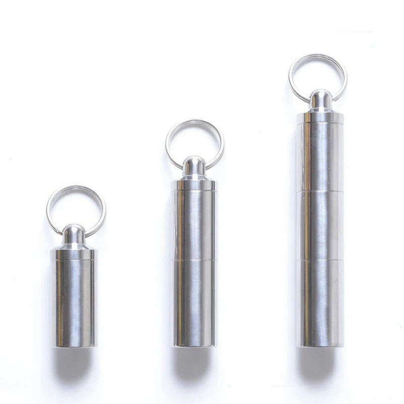 Titanium CNC Waterproof Container Storage Pill Case Medicine Bottle EDC Tool 07FC0E-D4 - KOEEK
