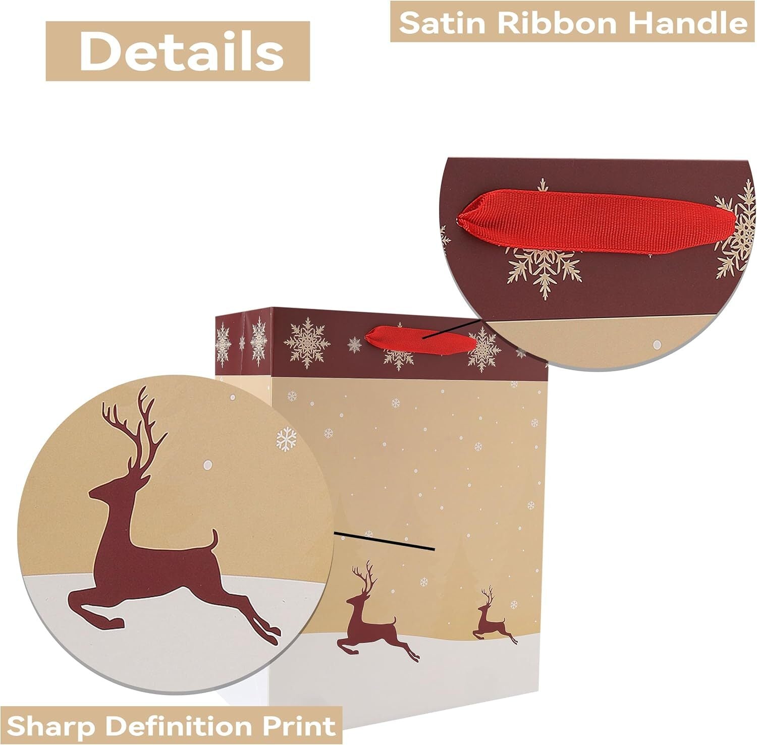 new 9-Pack Yellow Christmas Gift Bags Assorted Sizes 1 Count (Pack of 9), 07FC0E-D4 - KOEEK