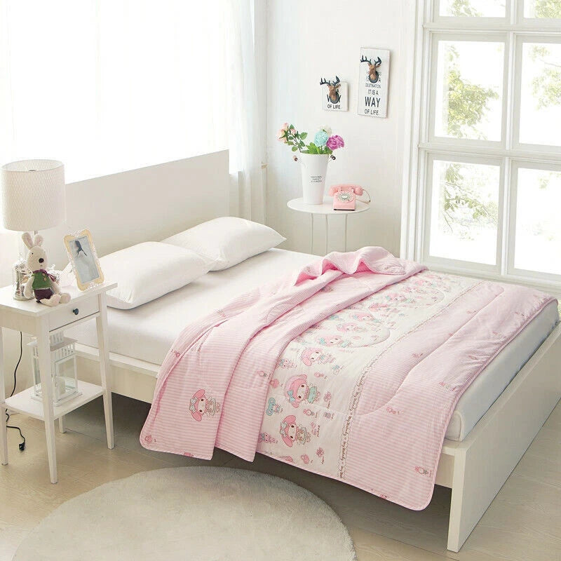 Cotton My Melody Blanket Summer Cool Quilt Pink Bed Quilt Cover Warm Blanket 07FC0E-D4 - KOEEK