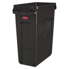 ny Rubbermaid 1955959 Slim Jim Black 16 Gallon ventileret beholder