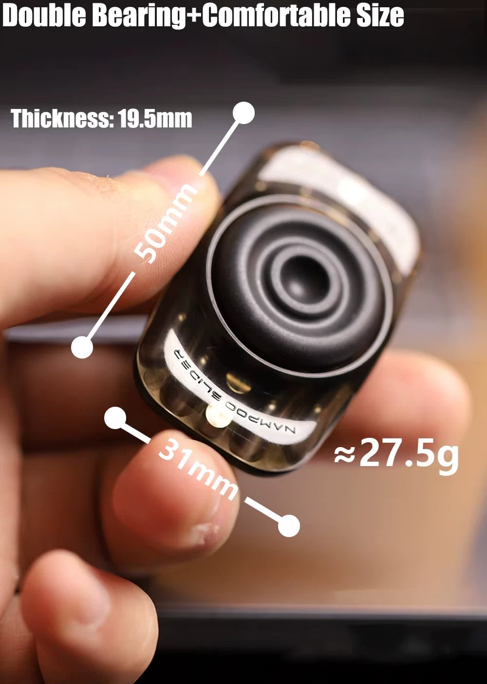 EDC Nampoo Haptic Slider Double Bearing Fidget Spinner Gift 07FC0E-D4 - KOEEK
