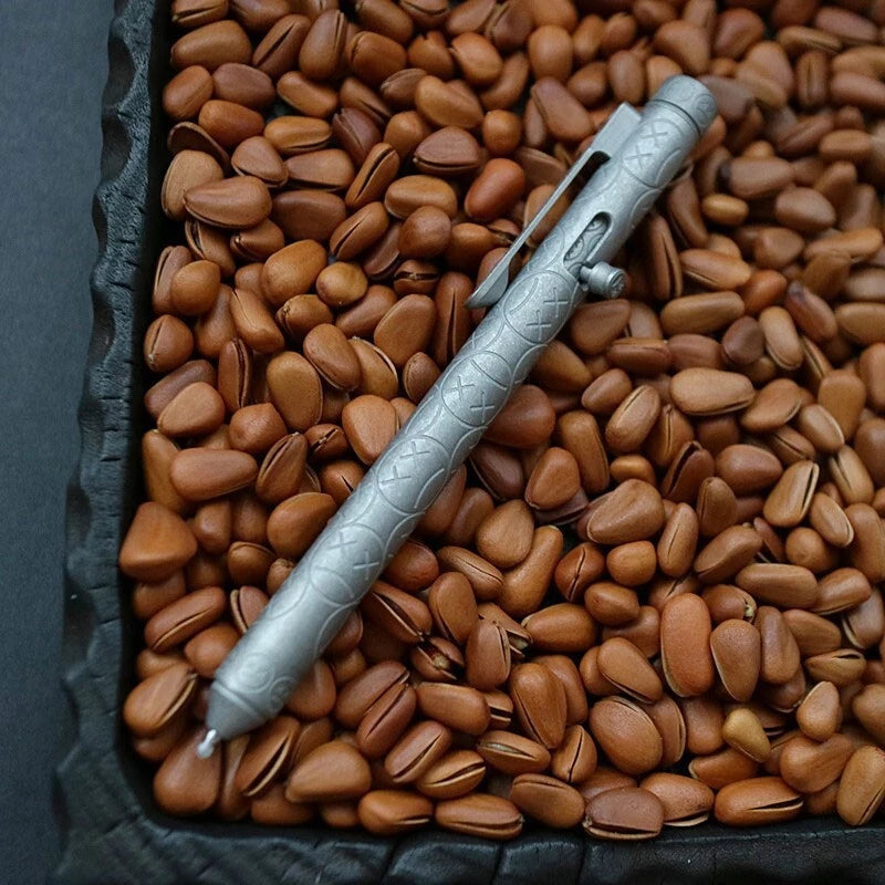 EDC Titanium Pocket Ball Pen Office Signature Working Pen Outdoor Portable Pen 07FC0E-D4 - KOEEK