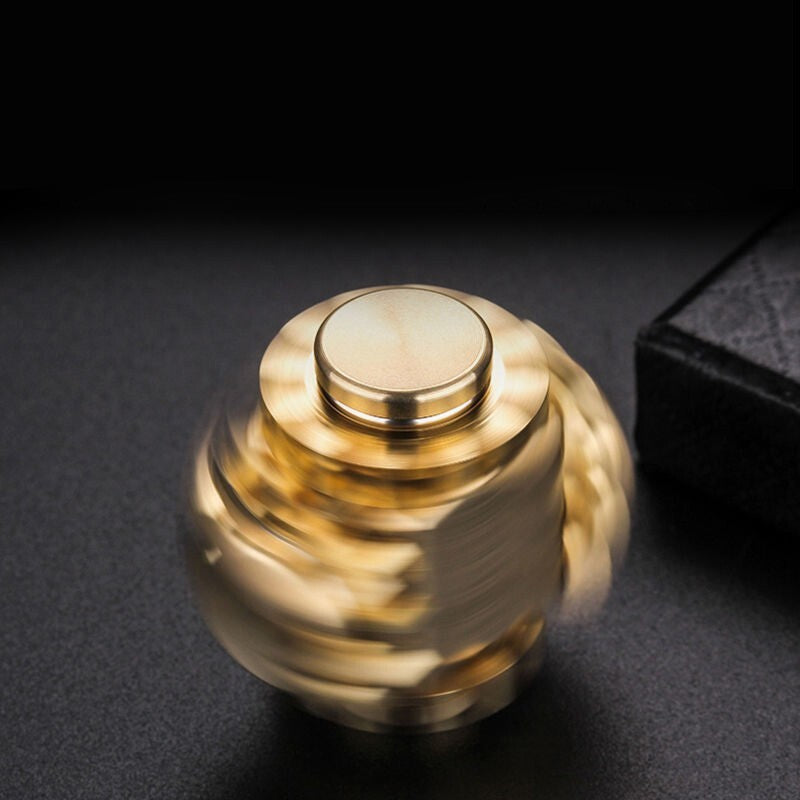 Fidget Spinner Four Gear Cube Brass Gyro Mechanical Fidget Slider EDC Toys Gift 07FC0E-D4 - KOEEK
