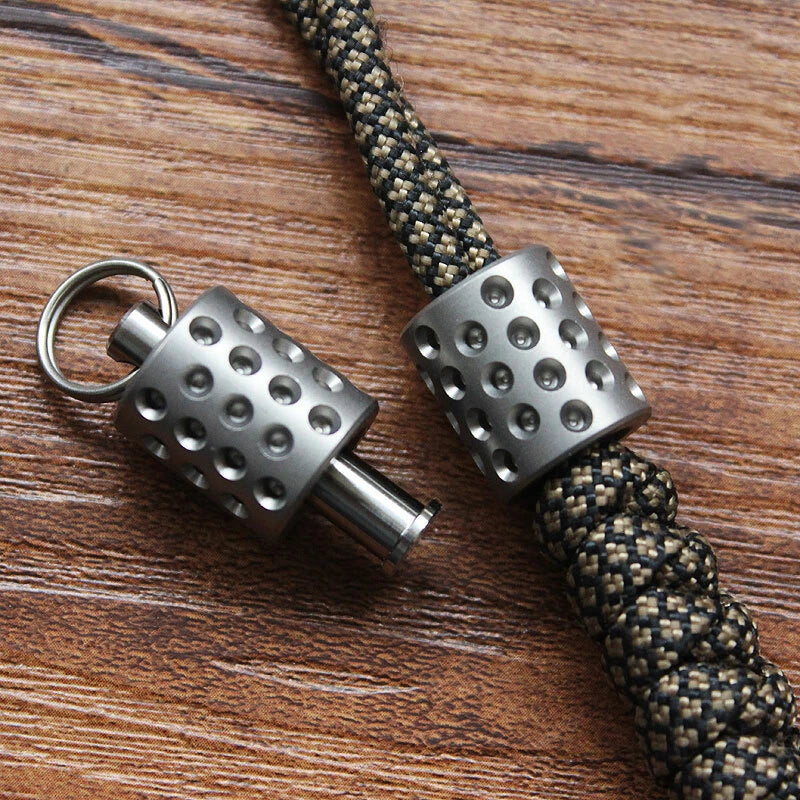 EDC Knife Tool Beads Titanium Paracord Beads Lanyard Pendant Zipper Head 07FC0E-D4 - KOEEK