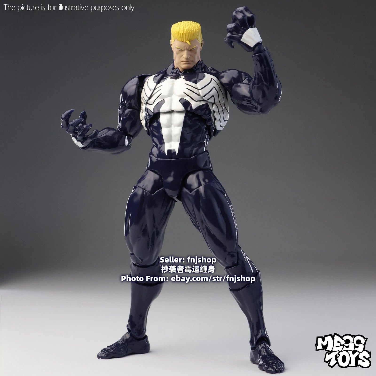 In Stock Mess Toys Venom Lethal Neighbor Spider-Man Symbiote 1/12 Action Figure MESS_TOYS - KOEEK