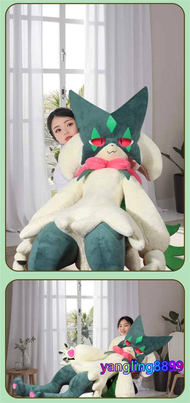 Refined 170cm Stuffed Toy Meowscarada Plushie Doll Anime Collect Decor Handmade HANDMADE - KOEEK