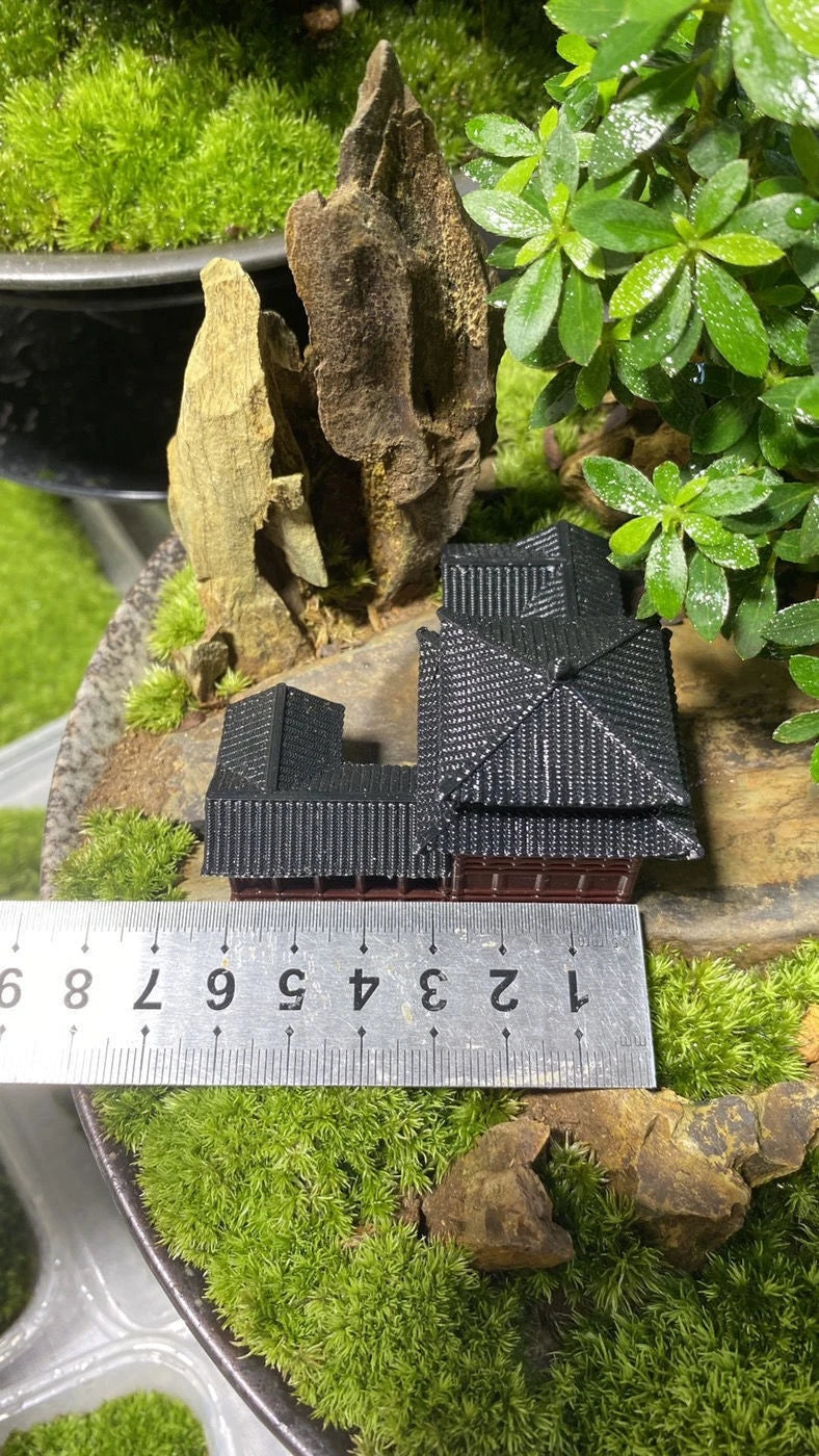 Plastics Chinese Ancient Architectural Model Aquarium Micro Landscape Bonsai 07FC0E-D4 - KOEEK