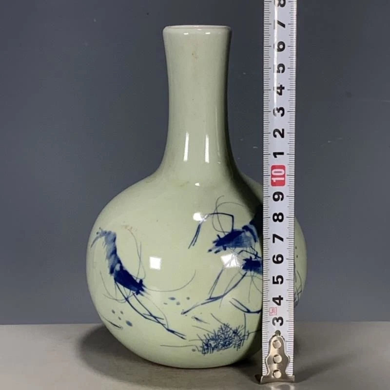 6.6'' Shrimp Fun Tianqiu Bottle Made in the Qianlong Year of the Qing Dynasty 07FC0E-D4 - KOEEK