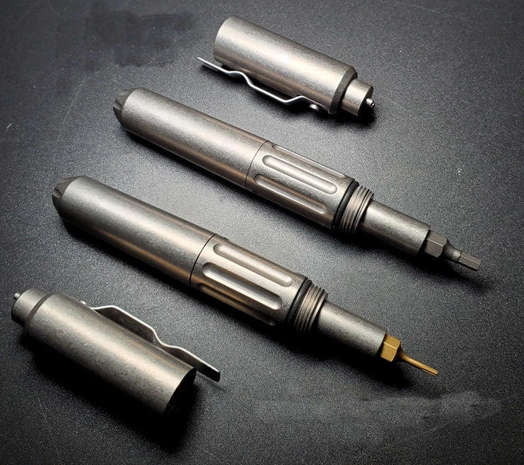 EDC Titanium Alloy Hook Screwdriver Bit Tactical Multi-functional Tools 07FC0E-D4 - KOEEK