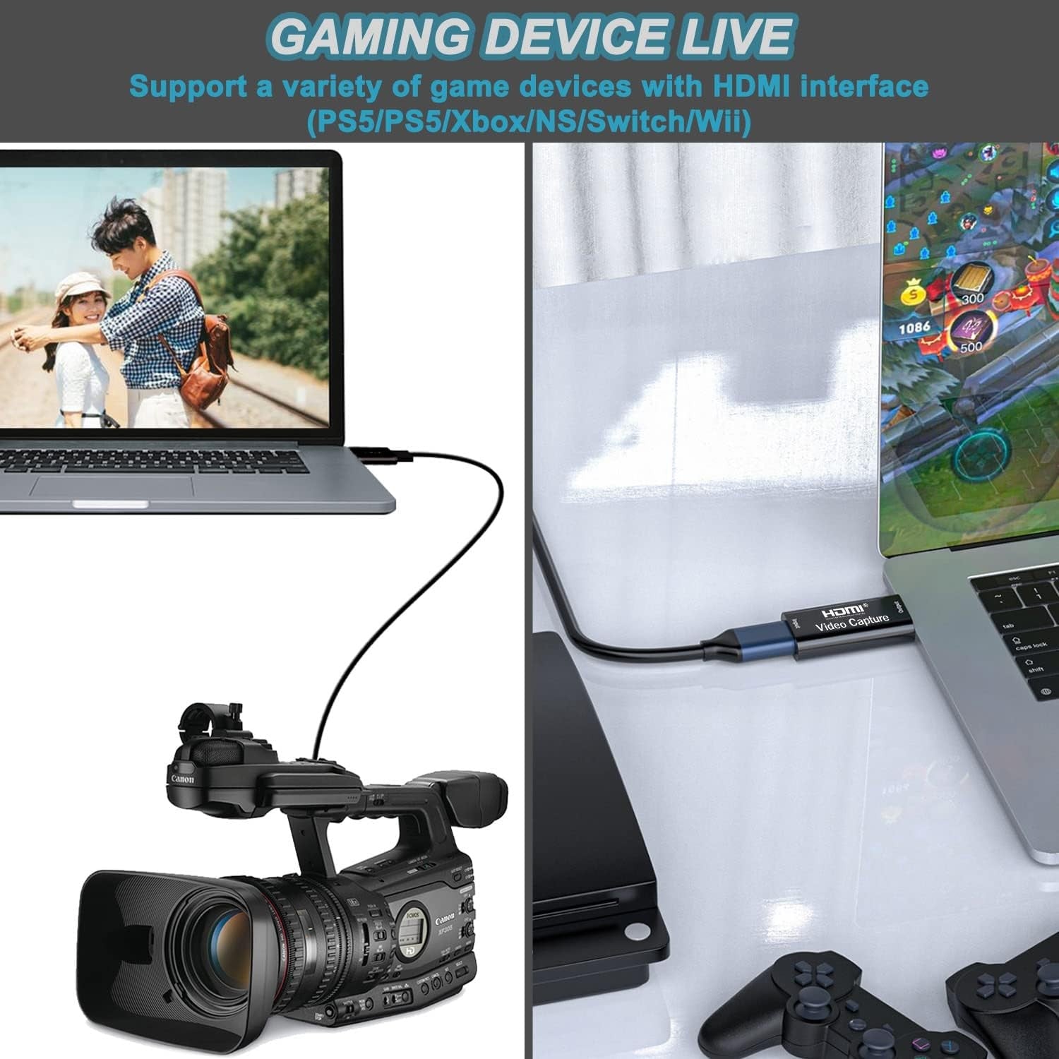 new 4K HDMI to USB 2.0 Video Capture Card 1080P Cam Link Game Black 07FC0E-D4 - KOEEK