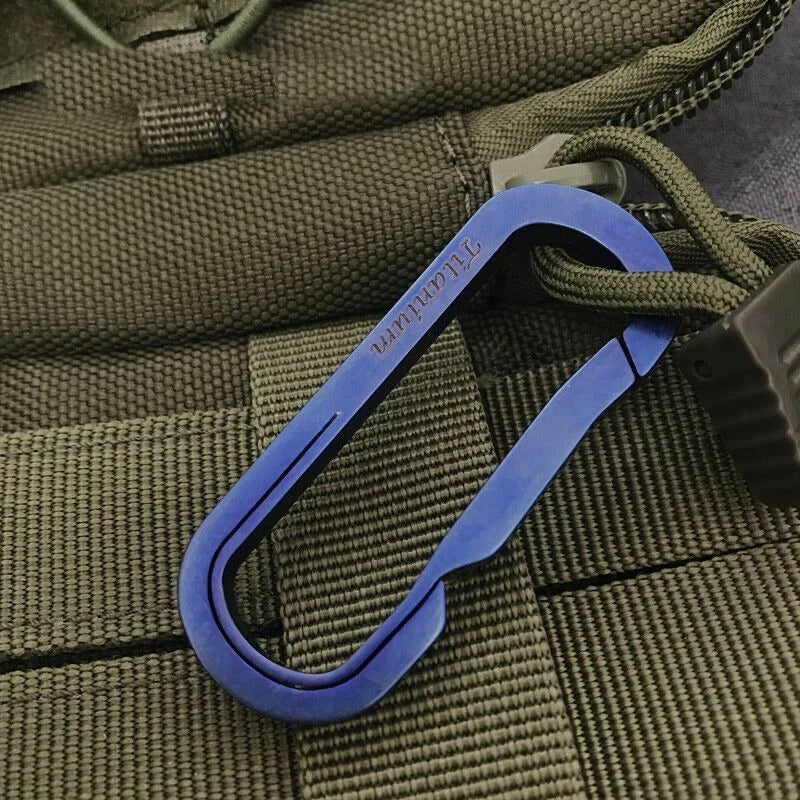 Titanium Alloy Multi EDC Keychain Carabiner Key Chain Backpack Hanging Buckle 07FC0E-D4 - KOEEK