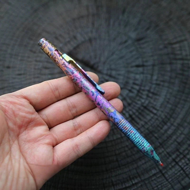 Titanium Ballpoint Pen Multicolor Pocket Writing Signature Pen Business Office 07FC0E-D4 - KOEEK