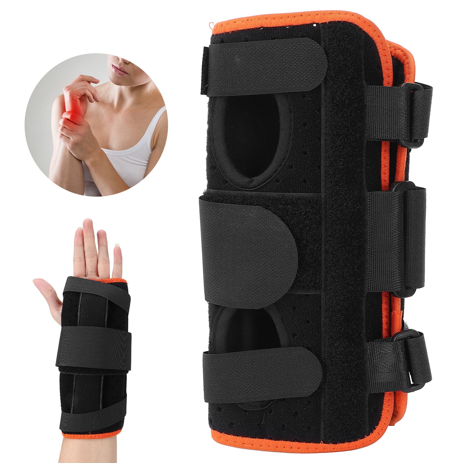 new Wrist Hand Pad Wraps Electric Heated Hand Wrist Brace For Tunnel Syndrome HGF koeek - KOEEK