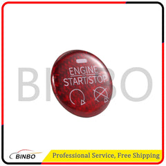 For Ford Mustang 2015-19 Carbon Fiber Engine Start/Stop Switch Button Cover Trim 07FC0E-D4 - KOEEK
