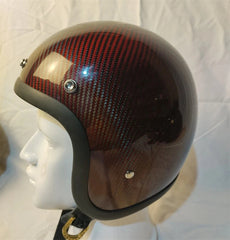3/4 Face Helmet Carbon Fiber Motorcycle 500TX Retro Motorbike Rider Helmet 07FC0E-D4 - KOEEK