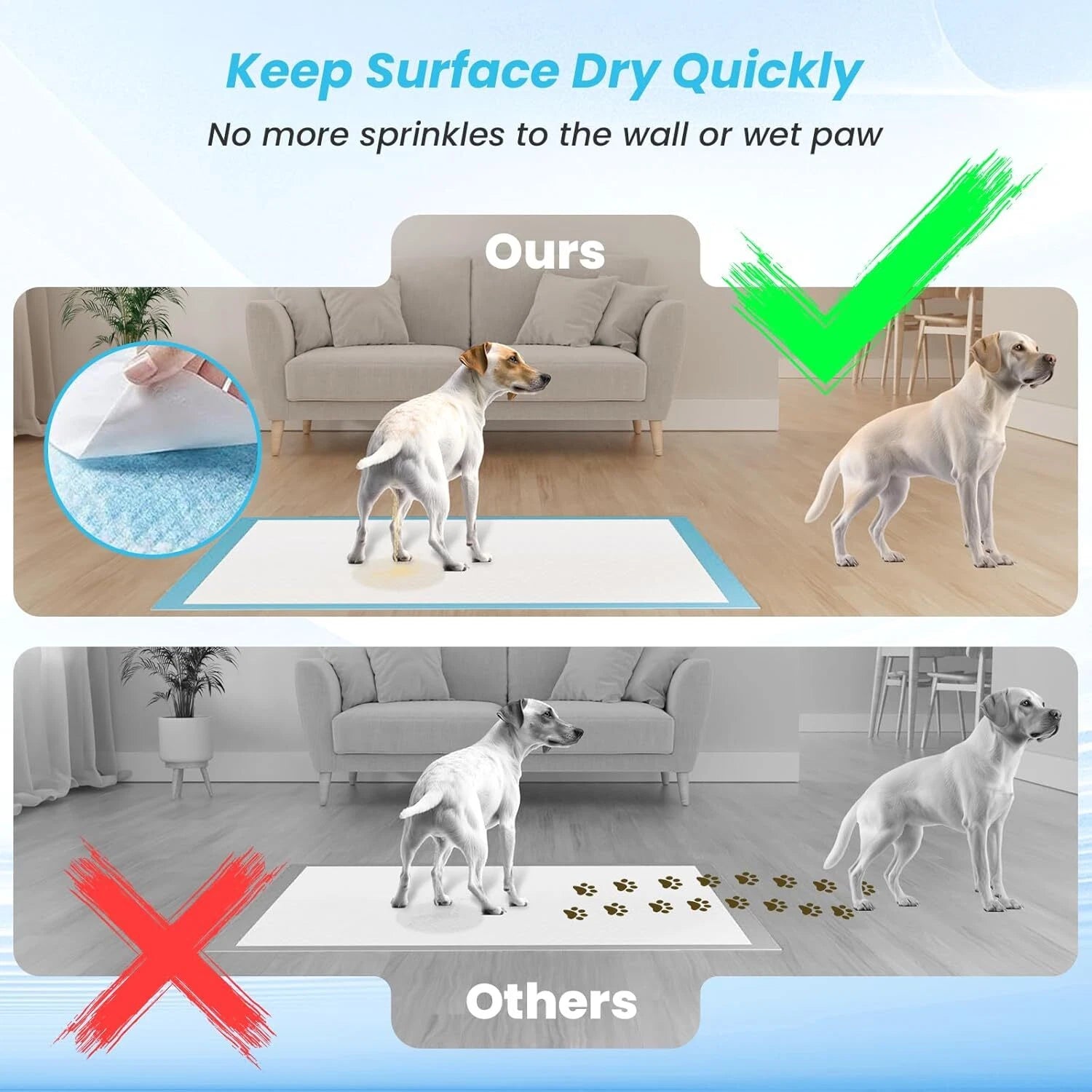 40PCS Extra Large Puppy Pads for Dogs, Thickened Disposable  Pee  Pads for Cats 07FC0E-D4 - KOEEK