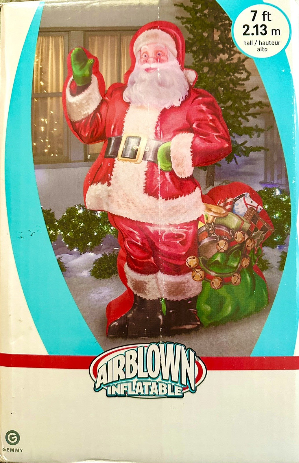 Classic Santa Inflatable with LED lights, by Gemmy, 7 ft tall GEMMY - KOEEK