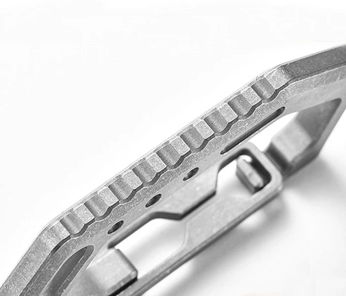 EDC Titanium Keychain Carabiner Car Keys Holder Organizer w/ Bottle Opener Tool 07FC0E-D4 - KOEEK