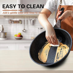 Non-Stick, Lidded, 12-Inch Sauté Pan and Frying Pan, For All Stoves, PFOA-Free 07FC0E-D4 - KOEEK