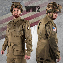 WW2 US M42 10182 Army Men's  Uniform Paratrooper Costume Sets Solider Clothing 07FC0E-D4 - KOEEK