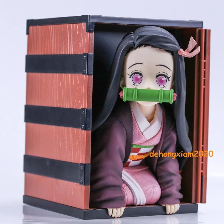 22cm Demon Slayer Kamado Nezuko PVC Figure Popcorn Bucket Decoration Model Toy 07FC0E-D4 - KOEEK
