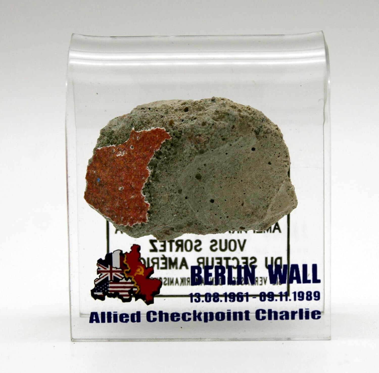 new  Piece of the Berlin Wall in 2 x 2 Checkpoint Charlie 07FC0E-D4 - KOEEK