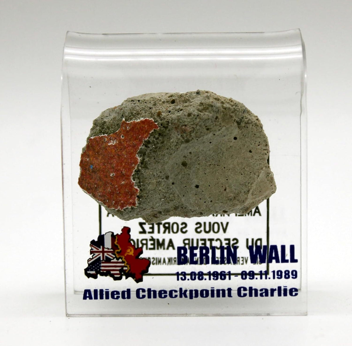 new  Piece of the Berlin Wall in 2 x 2 Checkpoint Charlie 07FC0E-D4 - KOEEK