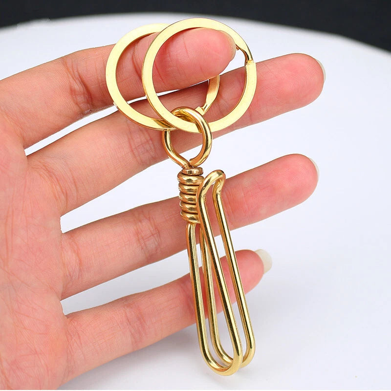 Brass / Steel Handmade Keychains Keyrings Bag Wallet Chain Belt Clip Key Holder 07FC0E-D4 - KOEEK