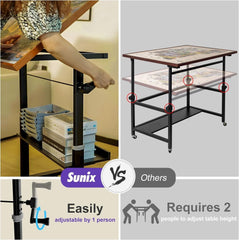 new Sunix 1500 Pieces Jigsaw Puzzle Table with Legs, 36"x26" Adjustable Height... SUNIX - KOEEK