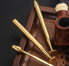 Creative 2in 1 Metal Tobacco Pipe Tamper Copper Cigar Pipe Cleaning Tools 07FC0E-D4 - KOEEK