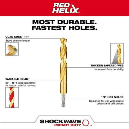 Milwaukee 48-89-4670 15 Pc Shockwave Impact Duty Drill Set