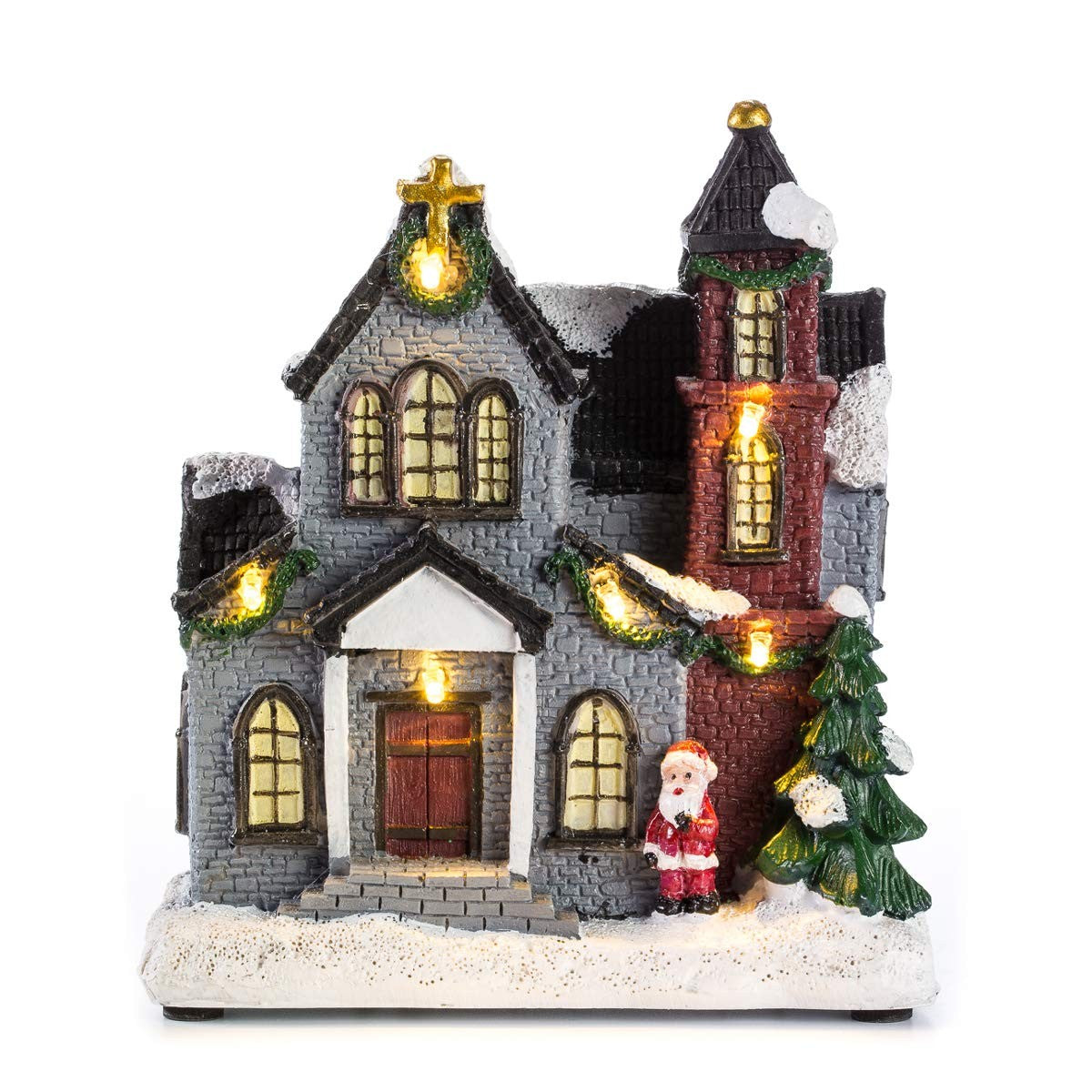 innodept12 Christmas Church Village Lit House - LED Lighted Warm White INNODEPT12 - KOEEK