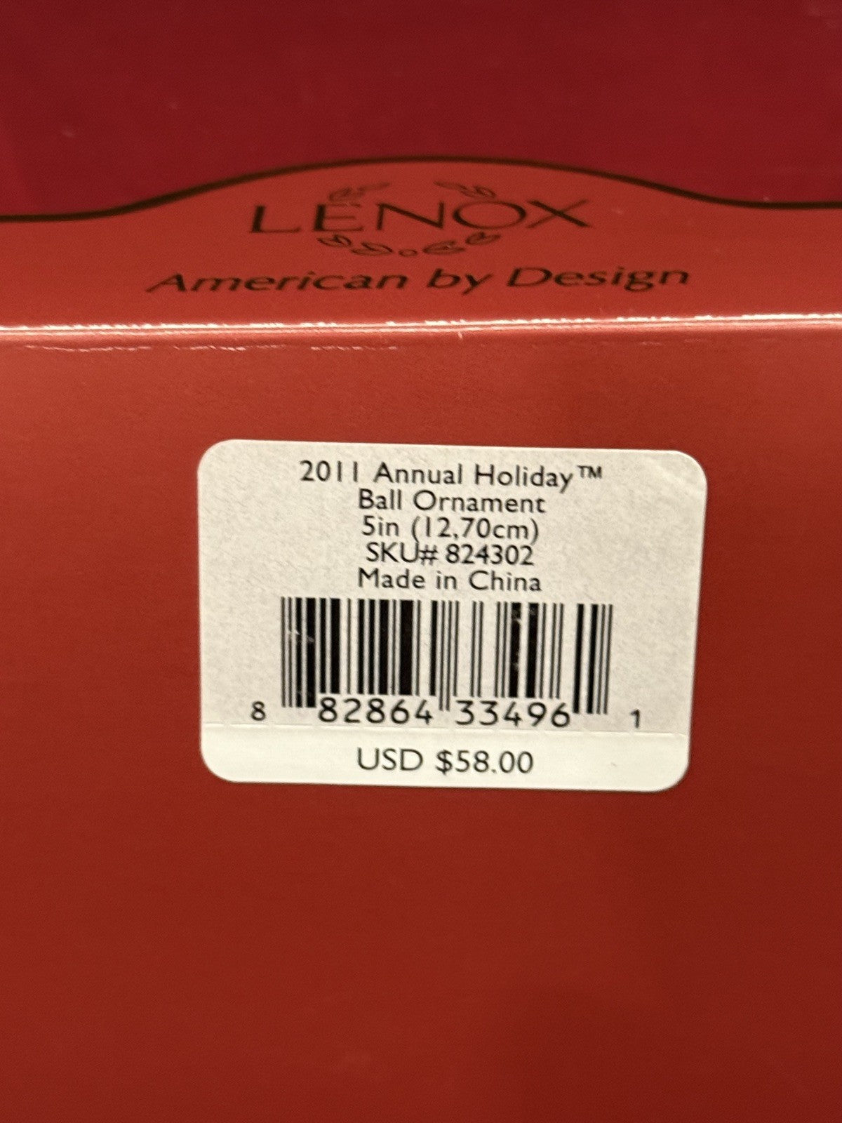 LENOX 2011 Annual Christmas Holiday Ball Ornament Porcelain Gold Garland MINT LENOX - KOEEK