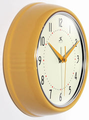 Retro 9''Silent Sweep Non-Ticking Mid Century Modern Kitchen Diner Wall Clock